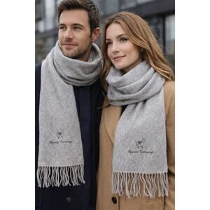 Ecuador Alpaca Scarf Light Gray | Soft Elegant Wrap 9” x 66” Nwot